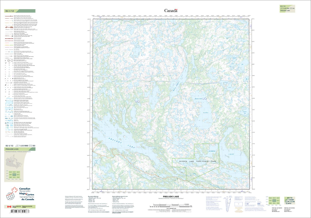 Prelude Lake 1:50,000 Map – Overlander Sports