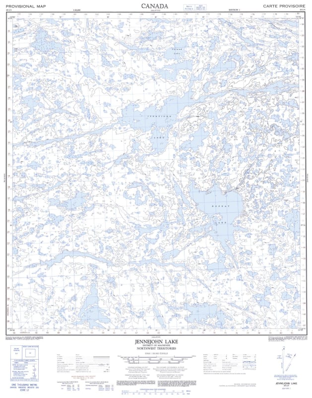 Jennejohn Lake Topographic Map 85I05 – Overlander Sports