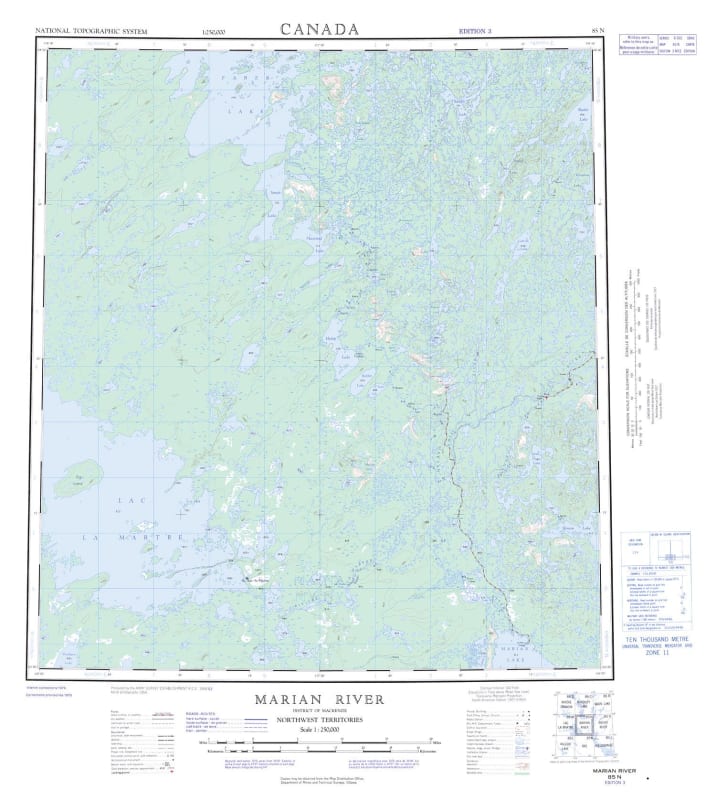 Marian River 85N Topographic Map – Overlander Sports