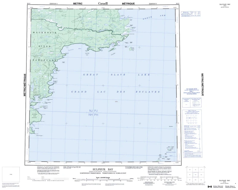 Sulphur Bay Topographic Map – Overlander Sports